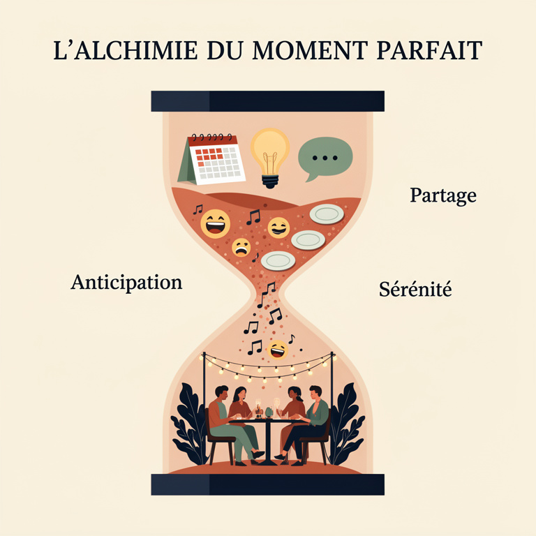 Infographie : repas convivial entre amis facile