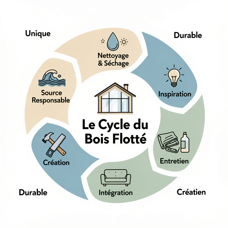 Infographie : bois flottant decoration
