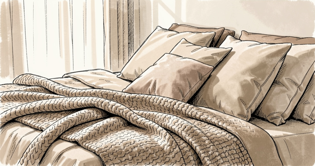 textiles moelleux plaid et coussins pour chambre parentale cosy