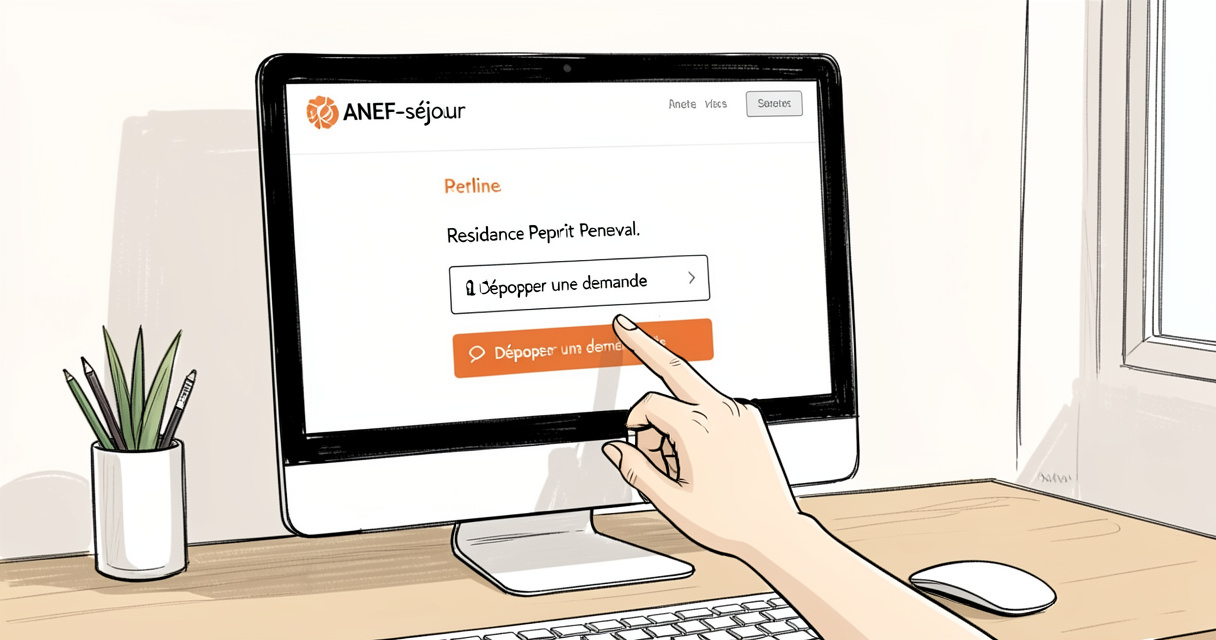 Portail ANEF séjour en ligne pour déposer une demande de renouvellement de titre de séjour