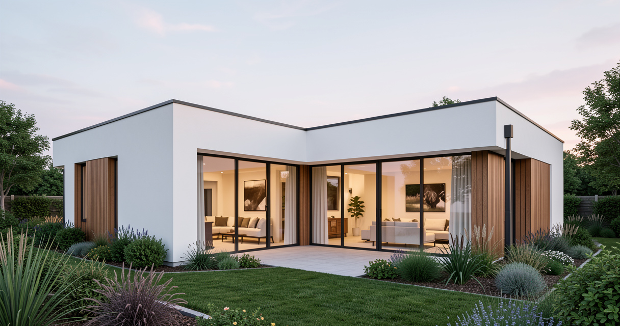 Maison en L contemporaine : plans, atouts et budget