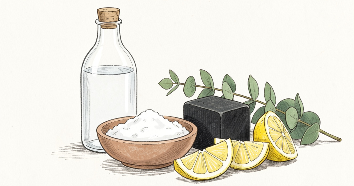 Vinaigre blanc et bicarbonate pour un produit nettoyage écologique maison